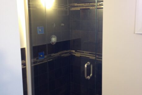Custom Frameless Shower with Header and U-Channel