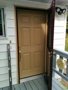 Jeldwen Entry door with Larson Storm Door Installed