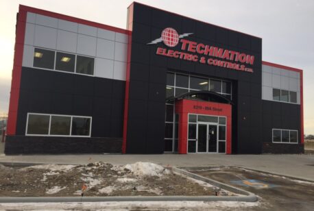 Clear Anodized Aluminex Aluminum installed into Temple Contracting-Techmation Electric, Fort St. John, BC