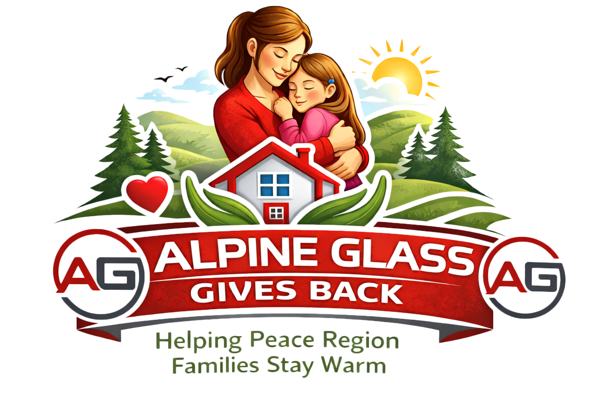 Alpine Glass Gives Back - Helping Peace Region Families Stay Warm